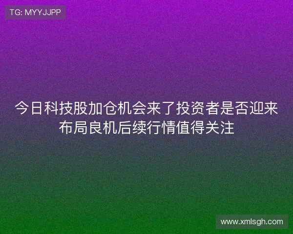 今日科技股加仓机会来了投资者是否迎来布局良机后续行情值得关注